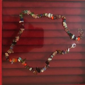 Multicolored stone necklace